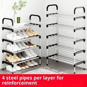 Five Layer Multi-layer Iron Art Space-saving Assembly <strong>Metal</strong> <strong>Shoe</strong> <strong>Rack</strong> for Dormitory Storage - Product Image 4