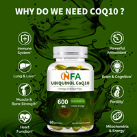 Cápsulas Blandas de CoQ10 Ubiquinol con PQQ de Proveedor de Fábrica OEM, Combinación Antioxidante Potente que Ayuda a la Energía del Corazón