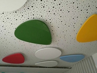 Tuiles de plafond en laine de verre acoustique 30 mm 40 mm 50 mm, matériau d'isolation phonique, pas de panneaux de plafond suspendus