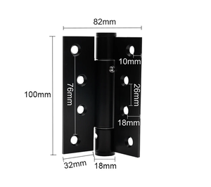 Charnière papillon à ressort encastrée mère-enfant pour fenêtre et porte, en acier inoxydable 304 moderne, fermeture douce, ouverture à 180 degrés - Product Image 1