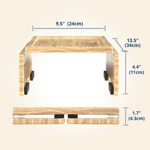 Plateau de table fonctionnel en bambou de qualité supérieure avec support de téléphone et de <span class=keywords><strong>tablette</strong></span> pour les petits espaces et la vie moderne - Product Image 4