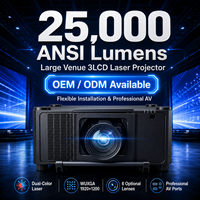 Projecteur haute luminosité pour grandes salles, 25000 lumens ANSI, 3LCD WUXGA laser pour auditorium, théâtre et événements en direct