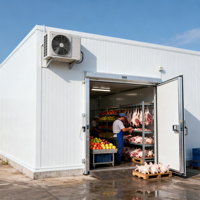 Contenedor Refrigerado Móvil de 20 pies, Panel Solar, Compresor Insonorizado, Bomba de Motor, Refrigerante R-32