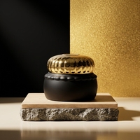 Pot à épices vertical en céramique mat tricolore, texture dentelle ondulée, style luxe léger, personnalisable avec LOGO