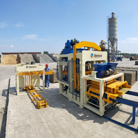 Maquinaria para Fabricación de Ladrillos a Pequeña Escala QT10-15, Máquina Automática de Bloques de Hormigón, Pavimentadora Hueca, Interconectable, con Vibración Hidráulica y PLC