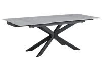 Table de restaurant contemporaine extensible sur pieds métalliques croisés Table de cuisine Table à manger de luxe