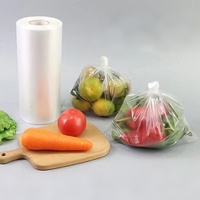 Groothandel op maat gemaakte PE produceerzakken rol supermarkt transparante plastic zak voor brood fruit groenten keuken gebruik vriezer opbergzak