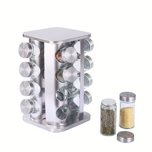 Organisateur d'épices de cuisine fiable et économique, support rotatif pour pots à épices, ensemble d'étagères à épices - Product Image 1