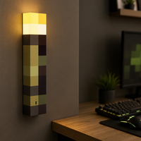 Lampe de nuit LED MSBN Pixel Torch, jouet périphérique de jeu, modèle de décoration ambiante