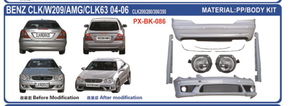 Nouveau kit de pare-chocs d'échappement DONGRINI pour Mercedes-Benz CLK <span class=keywords><strong>W209</strong></span> <span class=keywords><strong>AMG</strong></span> CLK63 GLK200/GLK280/GLK350 2004-2006, pour rénovation/mise à niveau universelle - Product Image 2