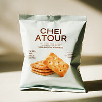 Échantillon gratuit imprimé personnalisé Emballage en plastique pour biscuits et biscuits Pochette scellée à l'arrière Paquet en mylar étanche à l'humidité et au soleil
