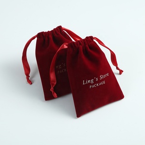 Bolsa de Joyería de Terciopelo Grueso Ecológica con Logotipo Personalizado, Bolsa de Embalaje con Cordón para un Almacenamiento y Exhibición Convenientes - Product Image 5