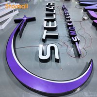 Letras de Canal Iluminadas LED Impermeables Personalizadas de Fábrica para Negocios, Letrero Frontal para Tienda de Cigarrillos, Letras de Canal para Negocios en Exteriores