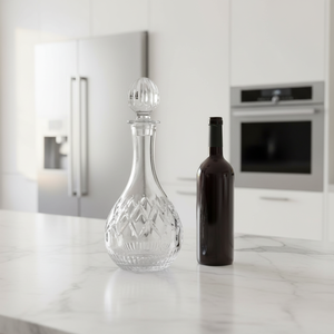 تصميم جديد لقارورة نبيذ وويسكي فارغة من الكريستال الشفاف عالي الجودة سعة 800 مل، مثالية كهدية تجارية - Product Image 1