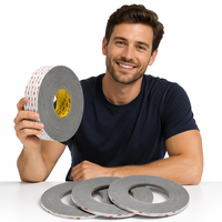 High Strength 3M 4936 Double Sided Acrylic Grey Foam Tape 0.6mm Thin Profile Waterproof Heat-Resistant Bond Signs Nameplates