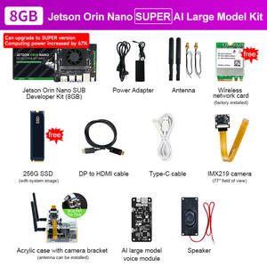 117 157 Tops 计算能力 Jetson Orin NX 超级人工智能大模型套件，带 8GB/16GB <span class=keywords><strong>RAM</strong></span> 和可选 SSD，美国和欧盟充电器 - Product Image 5