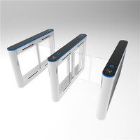 Barrière pivotante de contrôle d'accès, lecteur de cartes NFC, QR Code, reconnaissance faciale, en acier inoxydable IP65 pour gymnase, hôpital