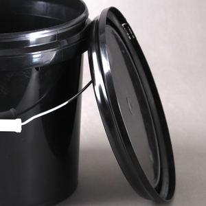 Seau en plastique vierge PP blanc de 18 litres avec couvercle uni, poignée en métal, épaisseur de paroi de 2,0 mm, plastique transparent, seau de 5 gallons - Product Image 5