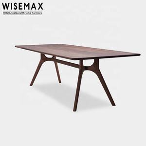 WISEMAX FURNITURE tavolo da pranzo moderno per mobili per la casa imposta semplicità e funzionalità tavolo da pranzo combinato in legno massello - Product Image 2