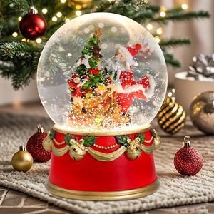 Globo de Nieve de Resina con Luces, Bola de Agua de Cristal, Regalo de Navidad, Globo de Nieve de Mesa con Papá Noel - Product Image 3