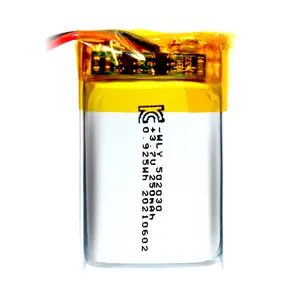 厂家直销IEC 62133 3.7v锂离子电池502030 KC证书电池可穿戴设备用250mah锂聚合物电池