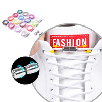 Lacets élastiques ronds à verrouillage rapide en métal, lacets pour enfants, adultes, unisexe, baskets, lacets de loisirs, sans nœud, lacets de chaussures paresseux