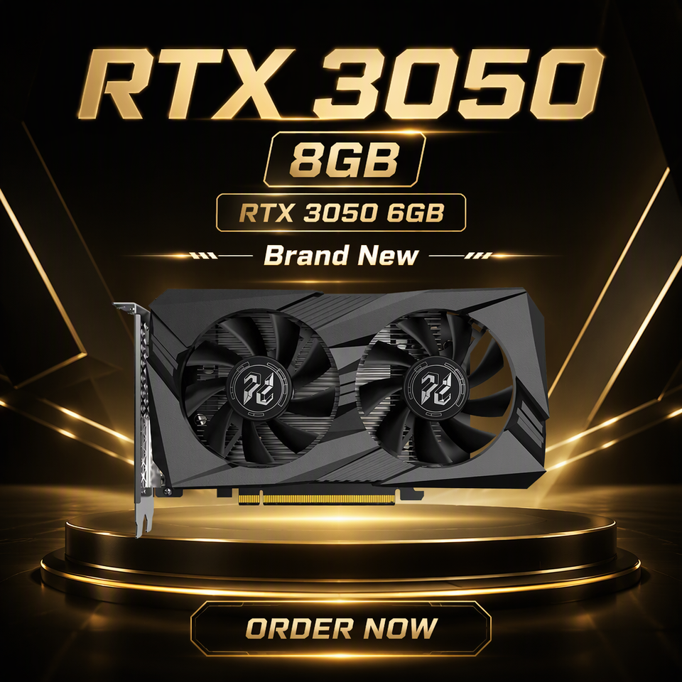 RTX 3050 6GB 8GB Graphics Card OEM Wholesale GDDR6 Dual Fan Gaming GPU ...
