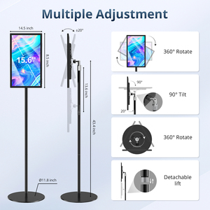 Tablette tactile interactive de 15.6 pouces pour usage intérieur Construction métallique sur pied pour équipement publicitaire numérique - Product Image 3
