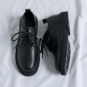 Chaussures en cuir à lacets BaiHu pour hommes de haute qualité avec semelles antidérapantes et effet de hauteur accrue, style décontracté - Product Image 3