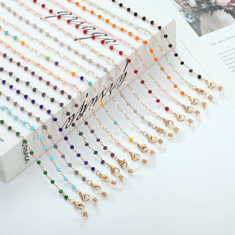 Glass Seed Beads Lanyard Colorful Eyeglass