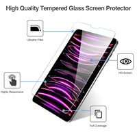 Protection d'écran en verre trempé anti-rayures de qualité AAA 9H 2.5D avec colle intégrale pour tablette iPad Pro 12,9 pouces 2018/2020/2021/2022