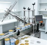 Machine automatique de scellage de canettes, 60 canettes par minute, pour canettes en aluminium de boissons, snacks et aliments pour animaux.