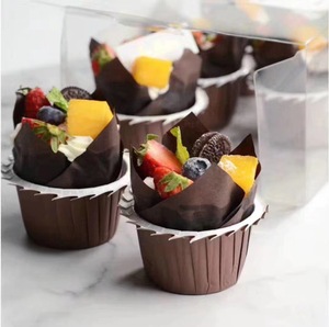 Nhà cung cấp chuyên nghiệp cấp thực phẩm không thấm mỡ <span class=keywords><strong>Muffin</strong></span> nướng bánh cup Tulip lót bao bì giấy - Product Image 2