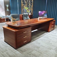 Escritorio Ejecutivo Moderno de Madera en Forma de I, Personalizado y de Lujo, Ecológico, Fácil de Montar, Ergonómico, Duradero, con 5 Años de Garantía, para Casa o Villa