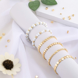 Ensemble de perles en or en forme d'étoile, de fleur et de cœur, fournitures de fabrication de bijoux, pour bracelets, colliers, accessoires artisanaux - Product Image 4