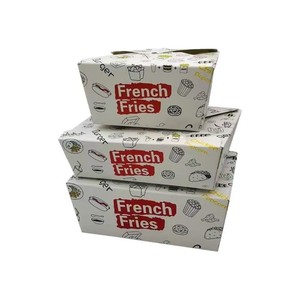 Cajas de Papel Portátiles Personalizadas de Grado Alimenticio para Comida Rápida para Llevar, Empaque para Hot Dogs, Pollo Frito y Hamburguesas - Product Image 1