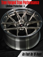 Jantes en alliage forgé VeroX 2 pièces, finition bronze, lèvre argentée brossée, 16-26 pouces, 5x112 5x114.3 5x120 pour BMW Audi Mercedes Tesla