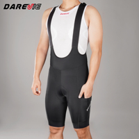 Darevie Cuissards de cyclisme cargo personnalisés noirs à séchage rapide et hydratants, salopettes de cyclisme, cuissards cargo de cyclisme personnalisés, pantalons