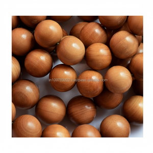Cuentas sueltas de Mala de sándalo ecológicas con fragancia amaderada dulce Fuente DEL SUR DE LA India para artesanía espiritual y uso religioso - Product Image 1