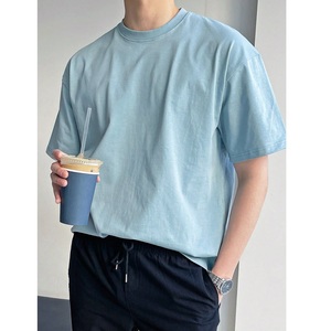 Camiseta de Lujo para Hombre de Talla Grande, 100% Algodón, Color Sólido, Transpirable, con Impresión por Sublimación Personalizada para Fitness - Product Image 5