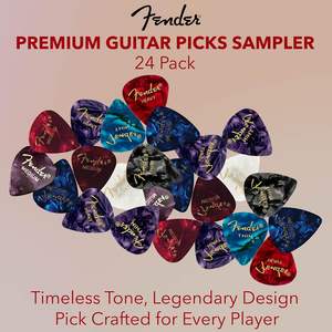 <span class=keywords><strong>Fender</strong></span> Premium - Paquete de 24 púas de guitarra, exclusivas de Austin Bazaar, calibres delgadas, medianas y gruesas, púas deportivas promocionales - Product Image 2