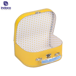 Boîte en papier artisanale écologique, serrure en métal personnalisée de luxe de noël pour bébé, boîte-cadeau carrée en carton avec poignée - Product Image 6