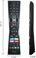 Para JVC Remote YiBiChin 2. 0 RC43101P Control remoto con Prime Video Fplay YouTube y botón NETFLIX No se requiere configuración