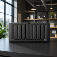 Server Penyimpanan Jaringan NAS DS1825+ Quad-core Quad-drive Asli untuk Cadangan Data File Cloud Pribadi Mendukung Hot Swapping