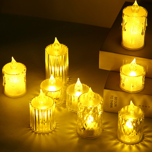 Bougie LED sans flamme en forme 3D à piles, bougie artificielle vacillante pour la décoration de mariage, de la maison et de la table - Product Image 4