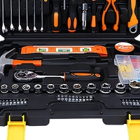 Ensemble d'outils à main en acier au carbone à usage général, 25 pièces, avec étui rigide, fourniture directe d'usine OEM, kit d'outils de haute qualité pour projets de bricolage