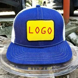 Özel kalite örgü şoför şapkası, düz baskılı Snapback şapka şapka, 3D nakış yama logosu Camo şoför şapkası