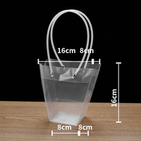 Sac à main transparent en PP, recyclable, à fond carré, avec impression offset pour l'emballage de cadeaux de vacances