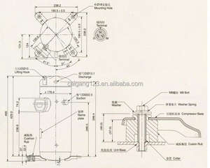 Compresseur de réfrigération DS-GB052FAVB pour SAMSUNG DC <span class=keywords><strong>INVERTER</strong></span> <span class=keywords><strong>R410A</strong></span> conforme à la norme RoHS - Product Image 6