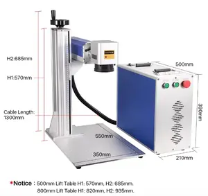 Pequena máquina de marcação do laser da fibra do aço inoxidável das jóias da mesa da gravura e das máquinas de corte da fibra para o metal